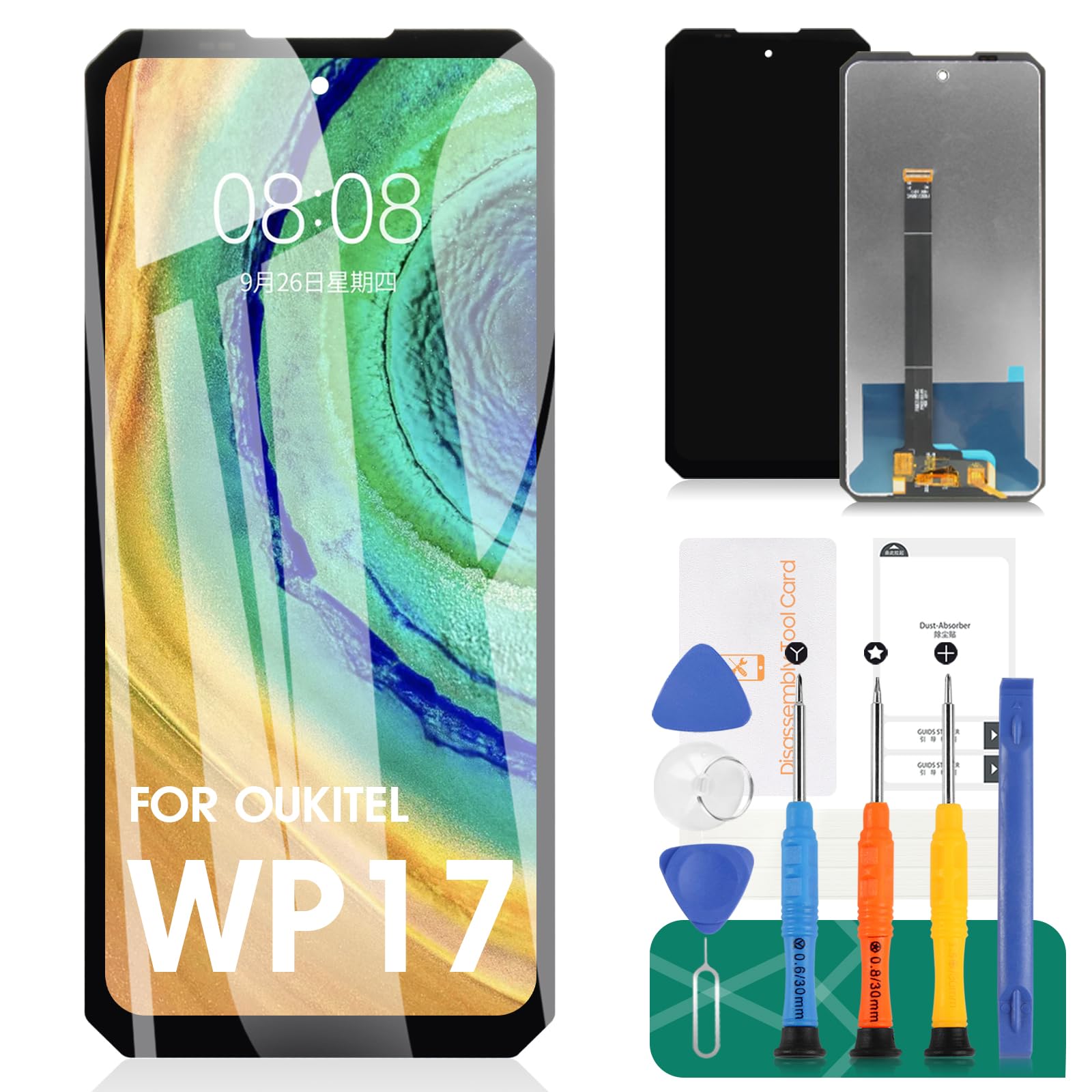 for Oukitel WP17 6.78" Screen Replacement LCD Display Touch Screen Digitizer Assembly Replacement Repair Parts