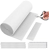 EKACO 20" x 90" Air Vent Filters, with 48Pcs Adhesive Hook Tape, Cut to Size Air Filter Material HVAC Furnace Filters Kit MERV 8 Triple Vent Filter for Home Floor Register, Ceiling, Grilles