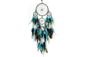 SOYUZU Dream Catchers, Large Dream Catchers for Wall Hanging, Blue&Black Feather Dream Catchers for Bedroom Adult Wall Art Ornament Craft Gifts