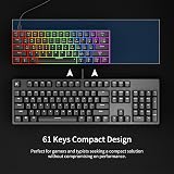 Newmen GM611 60% 61-Key Mechanical Keyboard RGB Backlit Red Switches view 2