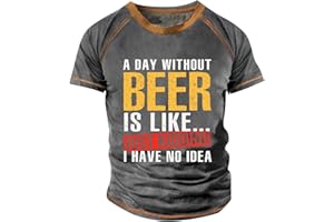 FLEKMANART Mens Dressy Short Sleeve Tops Classic-Fit Letter Printing T Shirts Comfortable Plus Size Round Neck Blouses