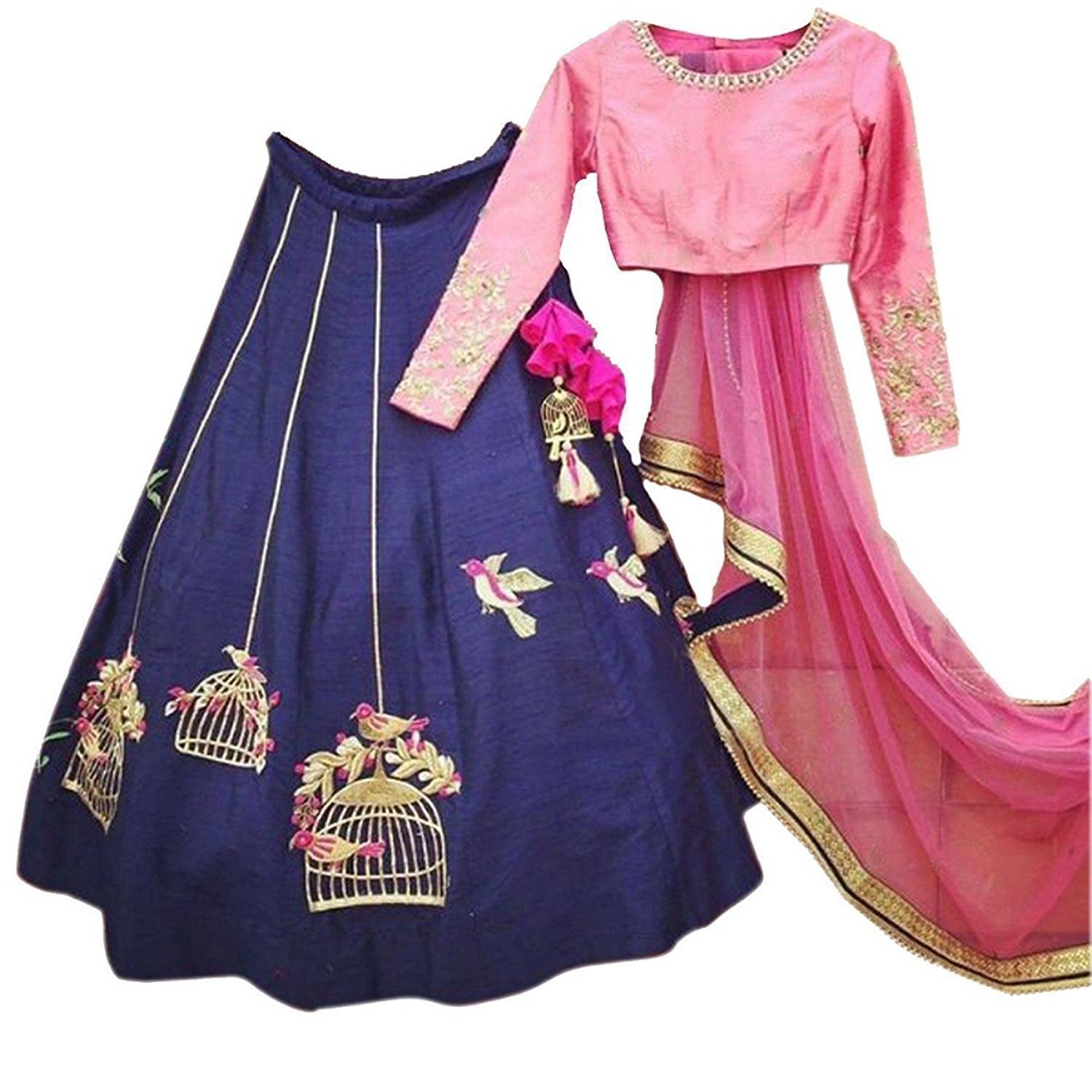 ngp creation crepe silk lehenga choli (ngp85_pink_free size)