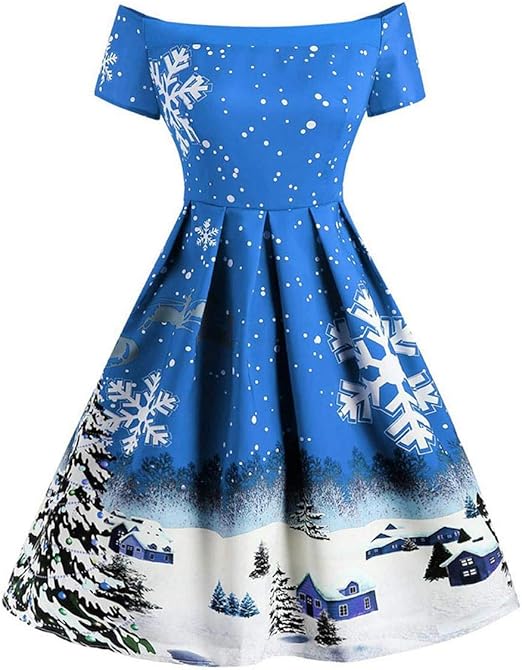 doublejune Winter Christmas Dresses Vintage Robe Swing Pinup Elegant