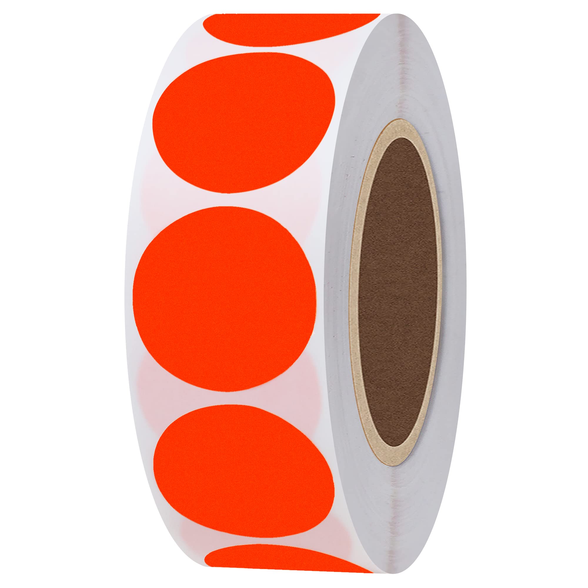 Hylabelest Fluorescent Red Round Stickers 1 Inch Color Coding Dots Labels Total 1000 Per Roll (Fluorescent Red, 1")