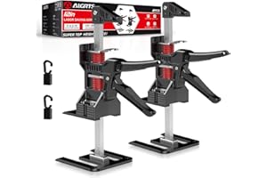 ALGRTS Labor Saving Arm Jack 2 PCS 11.3 Inch Hand Lifting Jack Tool Lift Range 6.63in Height Adjustment Lifting Device for Installing Windows Doors Furniture Wall Tile Positioning Load Bearing 220 Lb