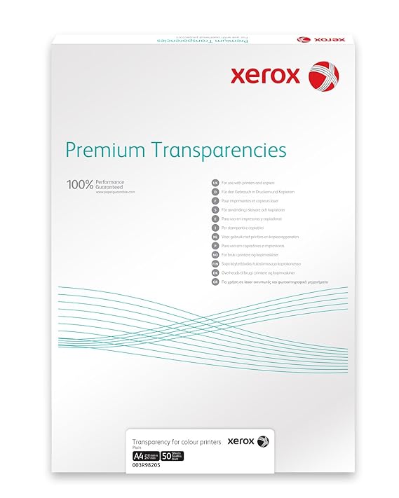 Xerox 003R98220 Premium - Paquete de transparencias negro/blanco ...