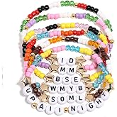 AICase for One Direction Merch Gifts Inspired Bracelets 6 Pcs Stackable | Stretch Beaded Friendship Bracelets Concert Outfit Vinyl Poster Sticker Merchandise Gifts for Fans Women Birthday Christmas_2