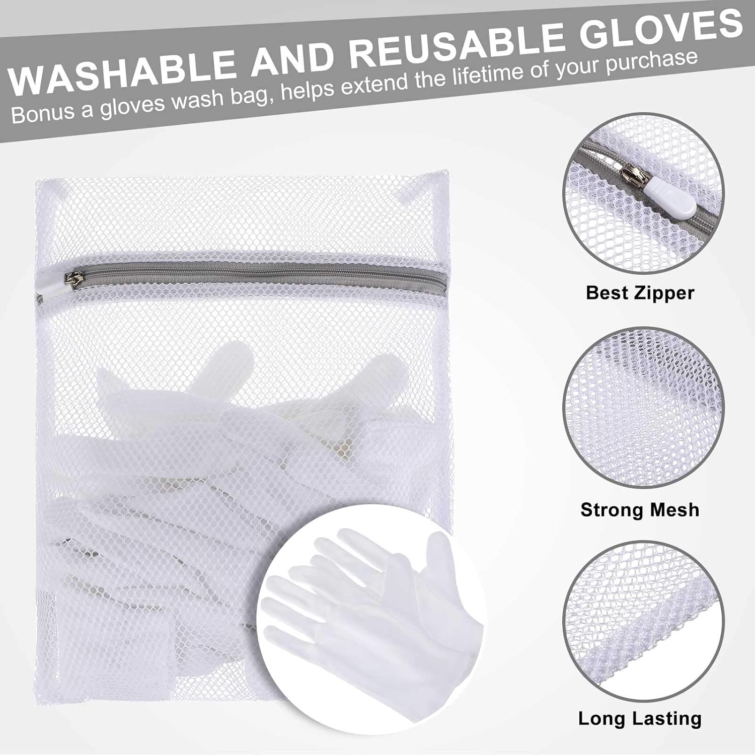 3 Pairs Touchscreen Moisturizing Gloves for Dry Hands, Cosmetic Gloves with Wash Bag White Gloves Overnight, Inspection Gloves, SPA Gloves for Men and Women : Beauty