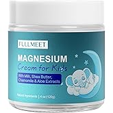 Magnesium Cream for Kids, Soothes Anxiety & Relaxation with Chamomile, Aloe Vera, Shea Butter, Magnesium Cream for Sleep, Safe for Kids（4 oz）
