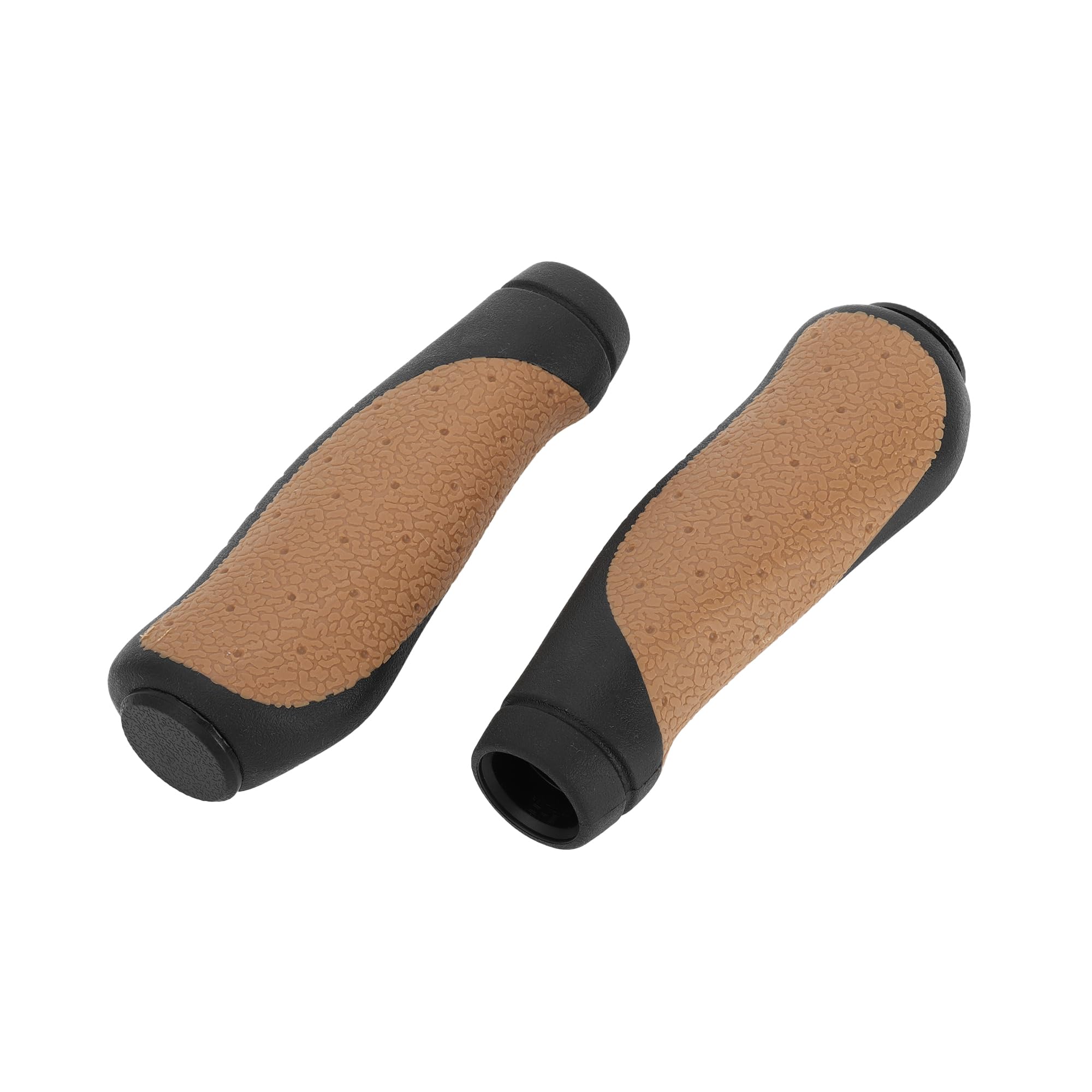 INFINAUTO Bike Handlebar Grips Covers, 135mm Bicycle End Grips Protector Rubber Brown, Non-Slip 1 Pair