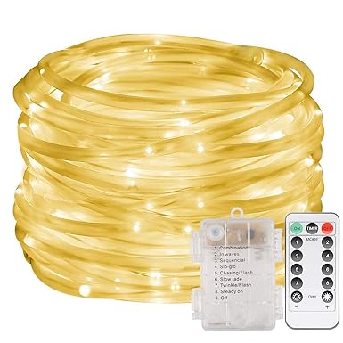 LED Lichterschlauch 10M 100 LED Lichter mit 8 Modi Innen und Außenbereich Lauflichter für Saal, Garten, Weihnachten, Hochzeit