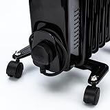 Status 9-Fin Oil Filled Radiator 2000W Electric Heater Thermostat Black Portable view 6
