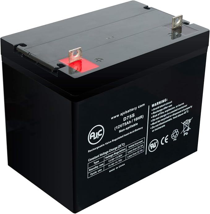 Pride Mobility Quantum 6000Z, Q6000Z 12V 75Ah Wheelchair Battery This