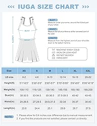 IUGA Womens Tennis Dress with Built in Shorts & Bra