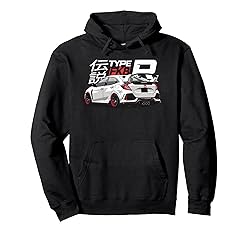 White Fk8 Civic Back View - JDM Type R Pullover