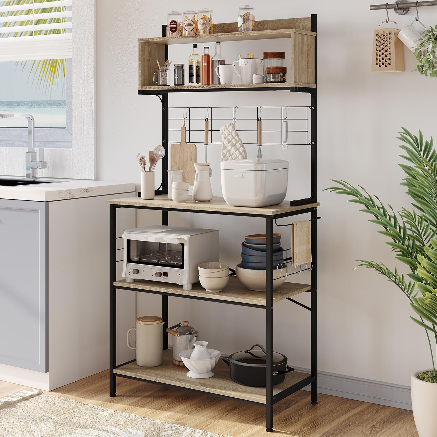 Mua Bestier Kitchen Rack, Microwave Oven Stand, Kitchen Shelf, Open ...