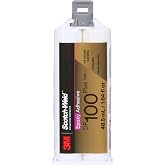 3M Scotch-Weld Epoxy Adhesive DP100 Plus, Clear, 48.5 mL (1.64 fl oz) | Duo-Pak, Professional Grade, Fast Handling and Cure