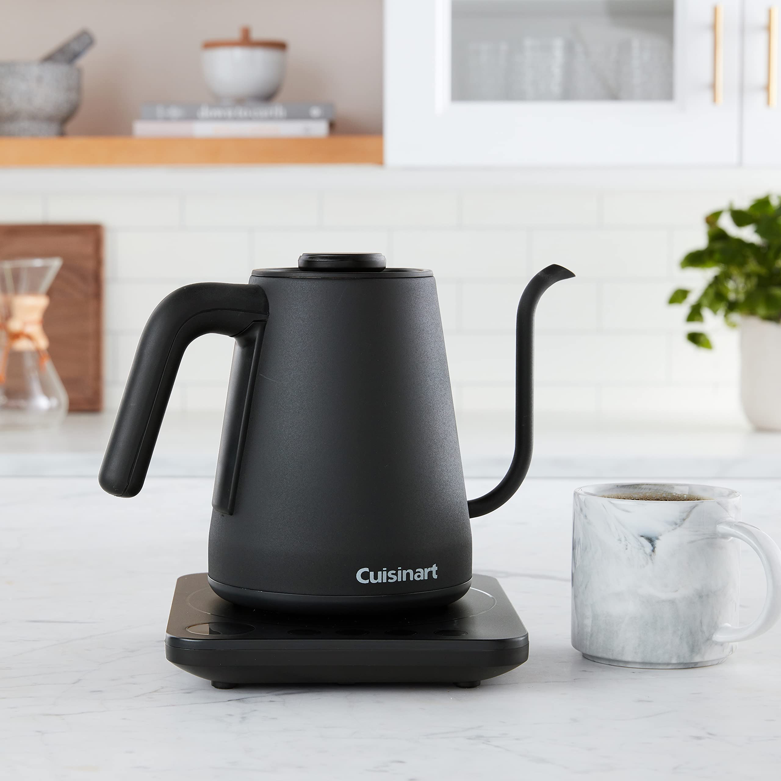 Cuisinart GK-1 Digital Goose Neck Kettle, Precision Gooseneck Spout Designed for Precise Pour Control that Holds 1-Liter, 1200-Watt Allows for Quick Heat Up, Stainless Steel,Black - Image 2