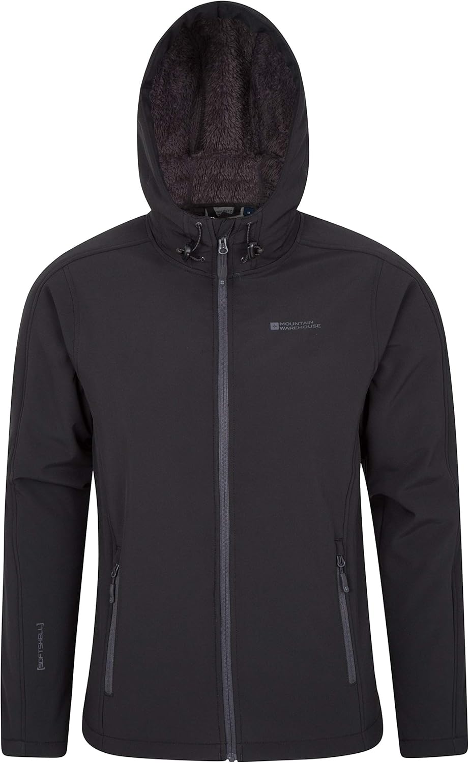 Mountain Warehouse Arctic Men’s Softshell Jacket Breathable, Water Resistant, Adjustable Fit