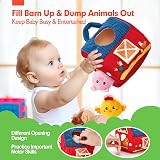 Hahaland Baby Toys 6-12 Months Farm Animals with Barn Rattle Crinkle Mirror view 4