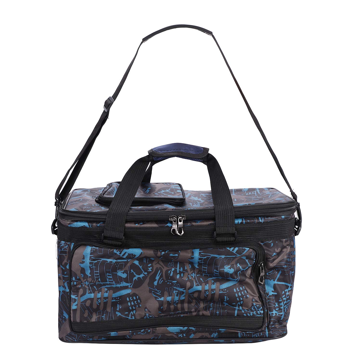 Large Art Tool Bag, Waterproof Oxford Canvas Storage Tote Bag for Art Supply Foldable Art Craft Tool Organizer Art Carrying Bag with Handle and Shoulder Strap for Palette Paints Brushes Pen Pencil