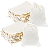MAQUITA 150 Pack Muslin Drawstring Bags, 4x6 Inch Cotton Sachet Pouches for Tea, Jewelry, Wedding Favors, Crafts Storage