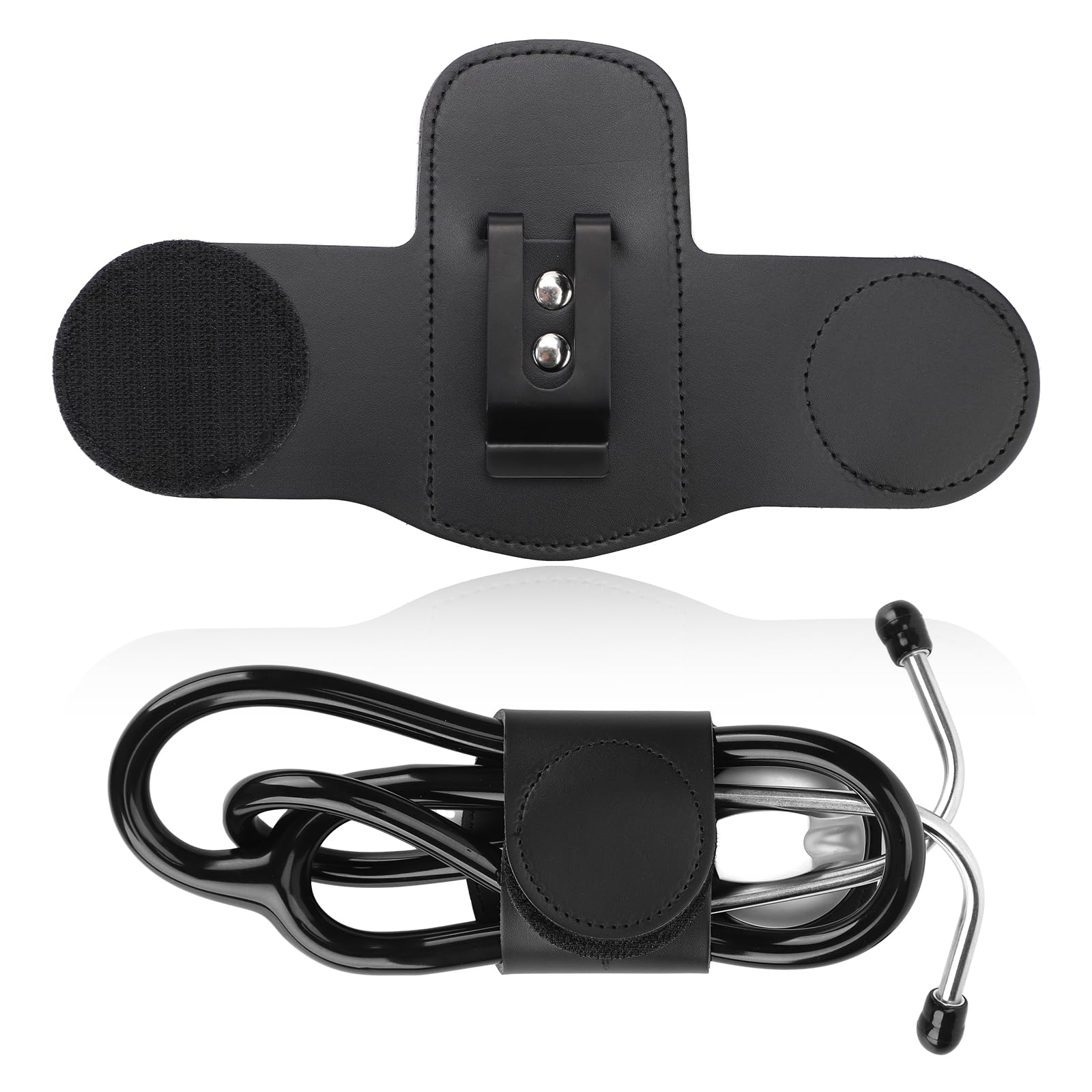 Holder, Soft Leather Holster with Clip Easy to Pick & Carry Accessories, Holder Hip Clip for Belt Pants Waist Pocket (Black)