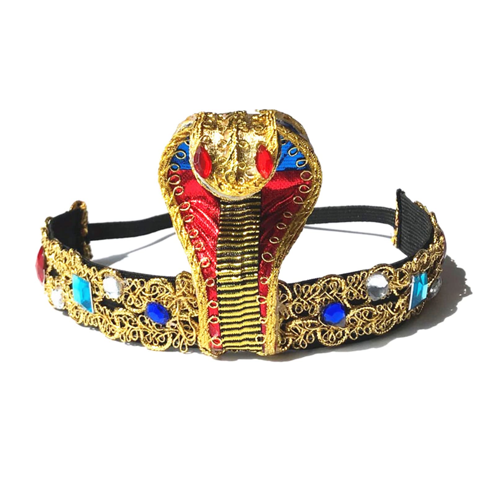 VIKSAUN Egyptian Snake Headband Egyptian Costume Accessories, Medusa Headpiece, for Women Egyptian Headdress Cleopatra Headpiece Cobra Crown for Halloween Costumes Vintage Party Decoration (1 pcs)