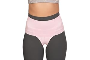 FEMME JOCK Patented Women’s Pelvic Floor Orthotic Support Belt ― Uterus Pain Relief Girdle for Dropped Bladder, Vulvar Varicosities, Postpartum Recovery, SPD | High Waist - Pink (XL)