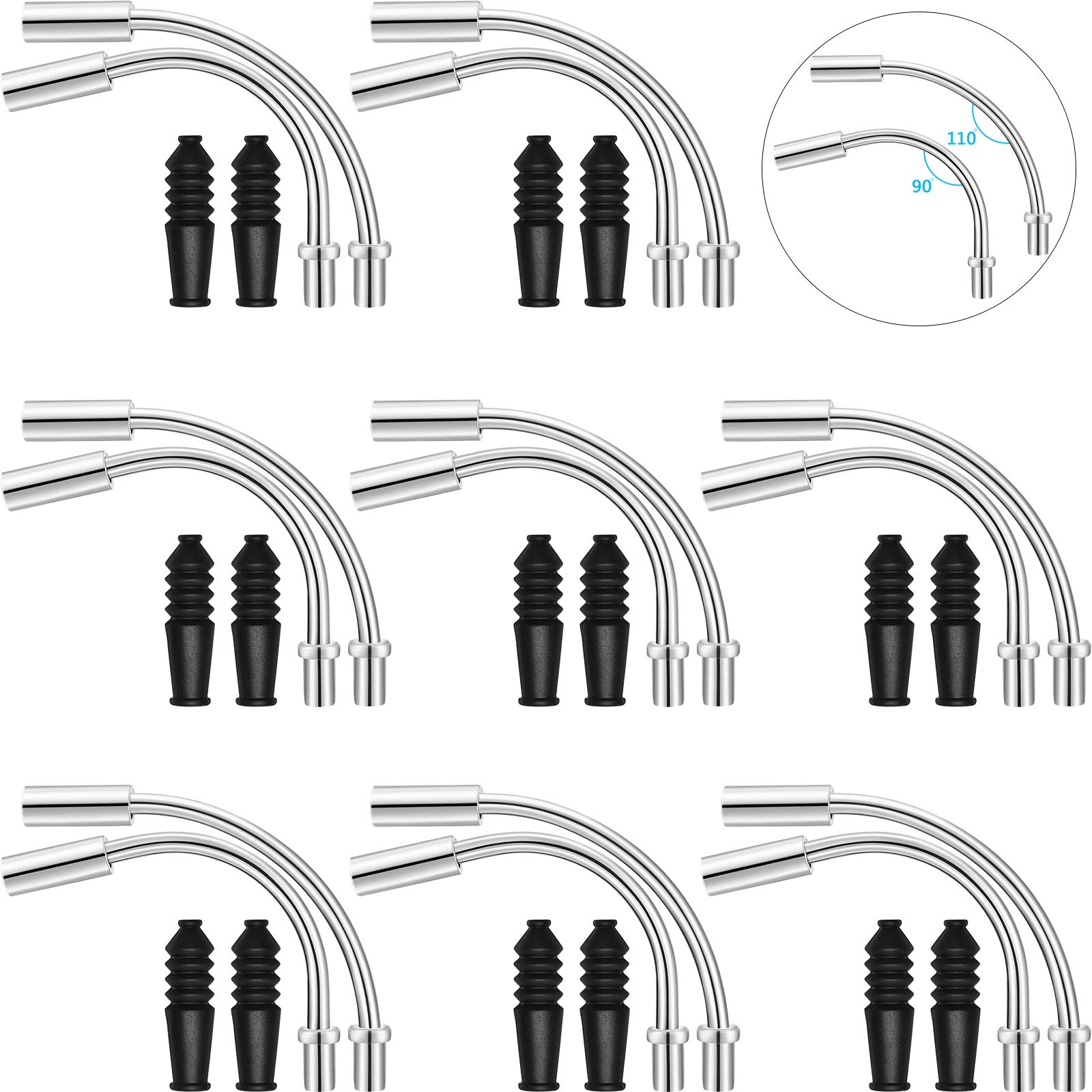 32 Pieces Bike Brake Noodle Cable Bicycle Cycling Brake Pipe with Rubber Boots for Mountain Bike Bicycle Accessories