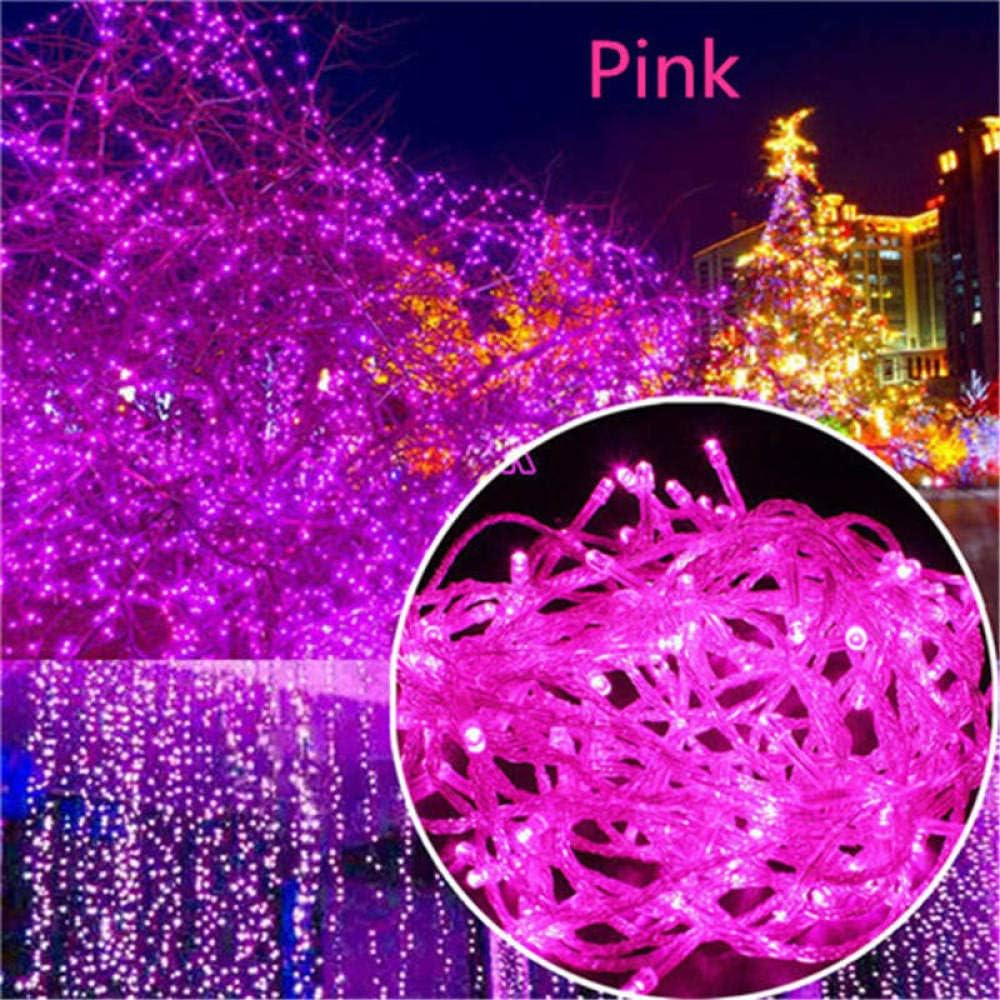 Fairy LED String Light Waterproof AC 220V 110V 5M 10M 20M 30M 50M 100M LED Christmass Indoor Outdoor Holiday Decoration-Pink_100m