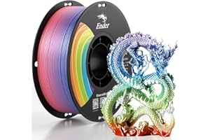 Creality 3D Printer Filament-Christmas Gifts, Rainbow PLA+ Filament 1.75mm, Multicolor PLA Plus Strong Toughness Dimensional Accuracy +/- 0.03mm, PLA Pro for Most 3D Printer, 1KG Spool(2.2lbs)