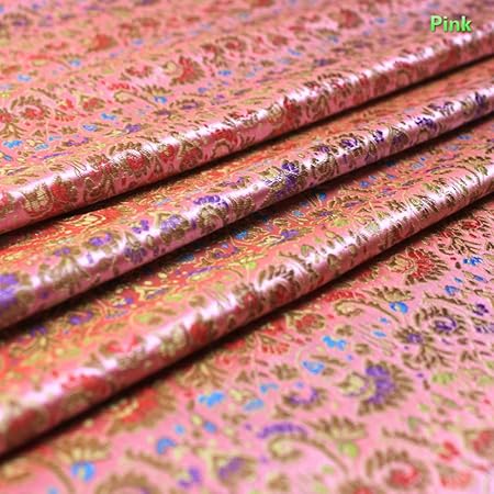 Chinois Sanctuaire Faunique Brocade Tissu En Satin Soyeux Pour Vetements Rose Vendu Au Metre Amazon Fr Cuisine Maison