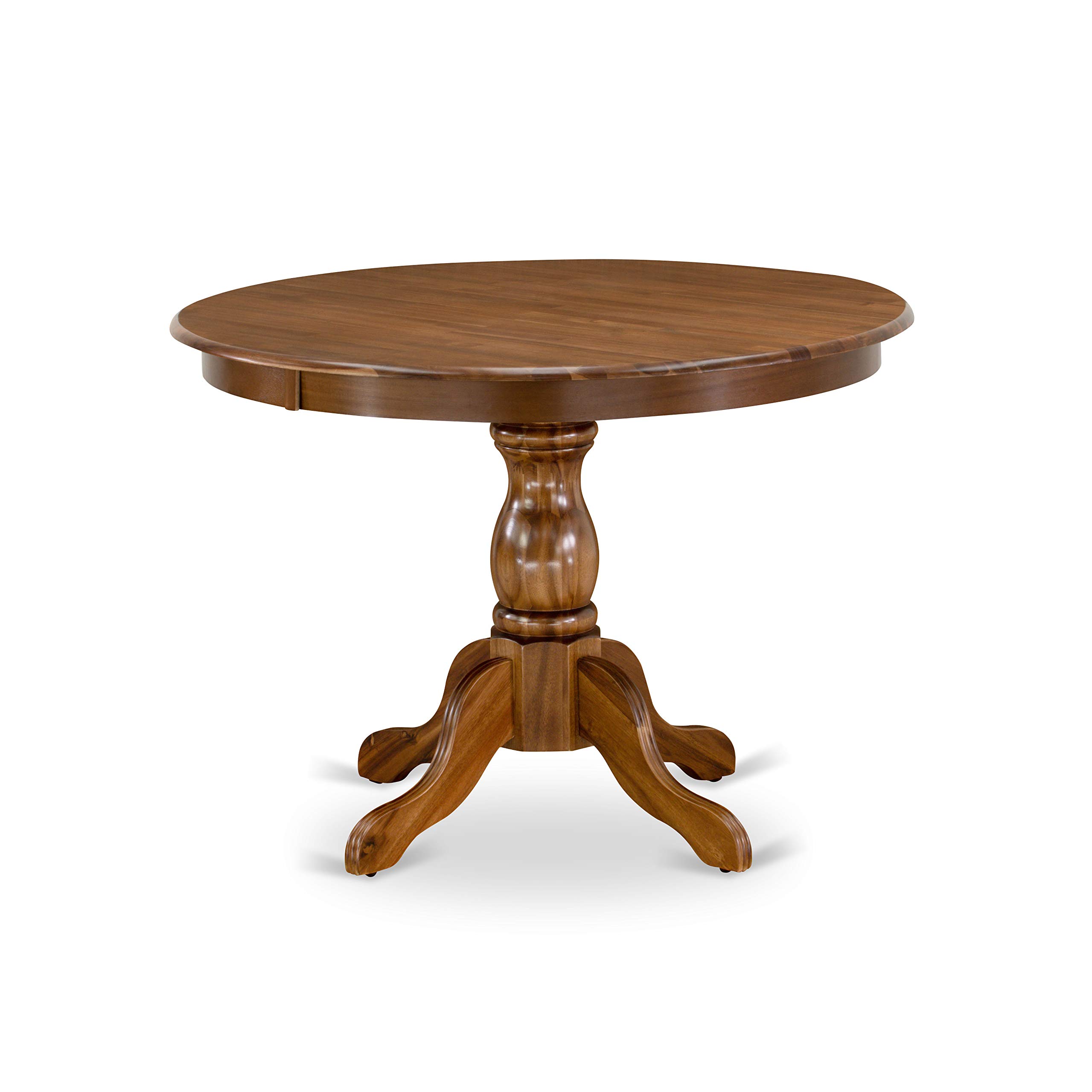 East West Furniture HBT-AWA-TP Table, Round, Acacia Walnut Finish (Incomplete, Tabletop Only)