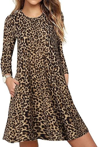 leopard flowy dress