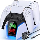 PS5 Controller Charger Station for PlayStation 5 Controllers Dual Stand Charger Dock, PS5 Controller Charging Station Accessories(S