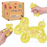 Graphinza Squeeze Toys &ndash; Balloon Dog Squishy Squeeze Toy (Yellow, 9cm)