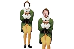ARSEMICA Buddy The Elf Christmas Outdoor Decorations, Elf Face in Hole Photo Props Backdrop, Funny Christmas Yard Sign with Stakes, Xmas Tree Topper Ornaments Party Decor Supplies Garden Lawn Decorative Signs