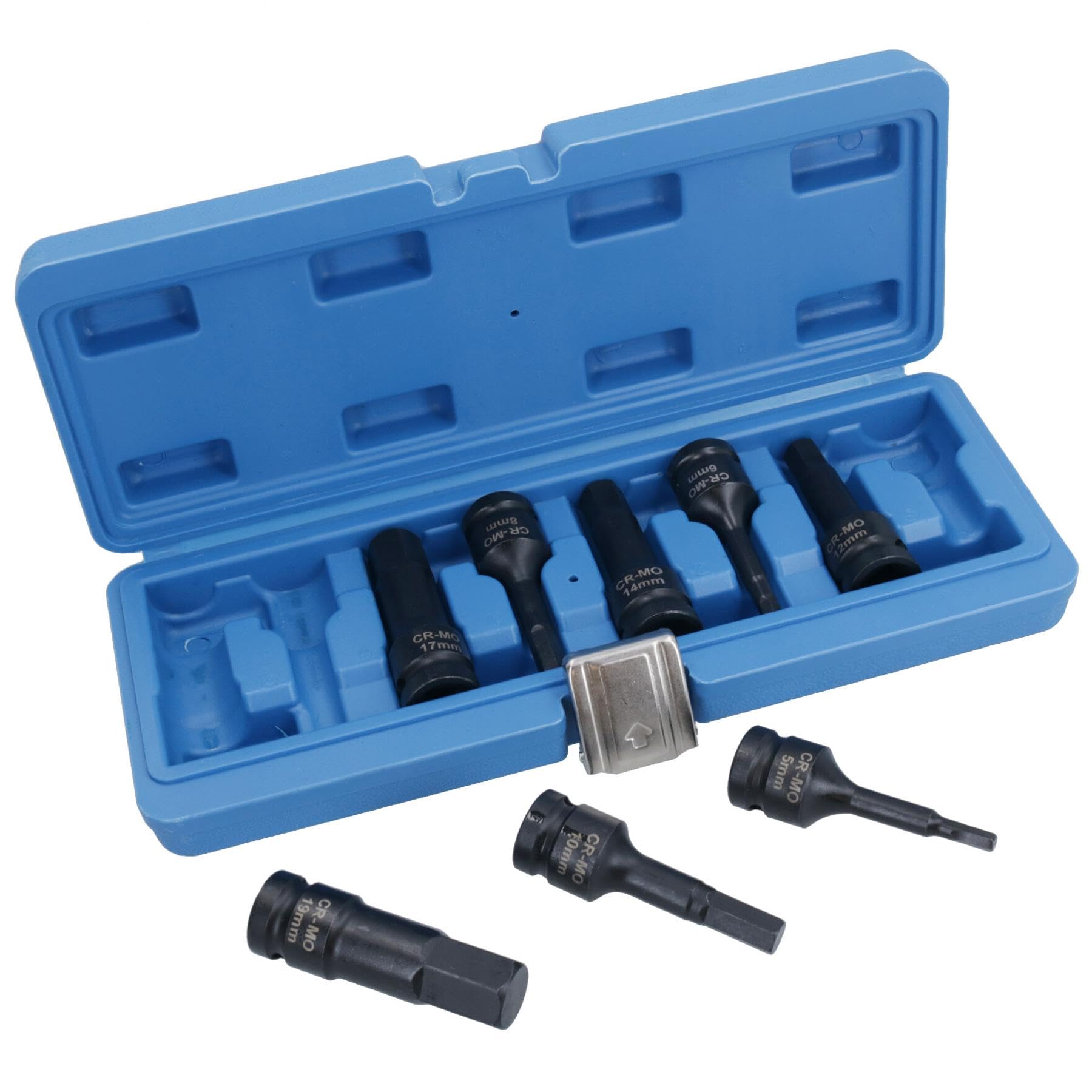 AB Tools 1/2" Drive Allen/hex Key bit Impact Socket Set H5 - H19 Metric Deep