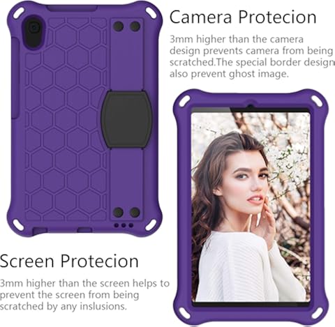 Changjin - Funda para tablet Samsung Galaxy Tab A 8.4 2020 SM-T307/T307U, resistente a los golpes y a los niños Morado y negro.