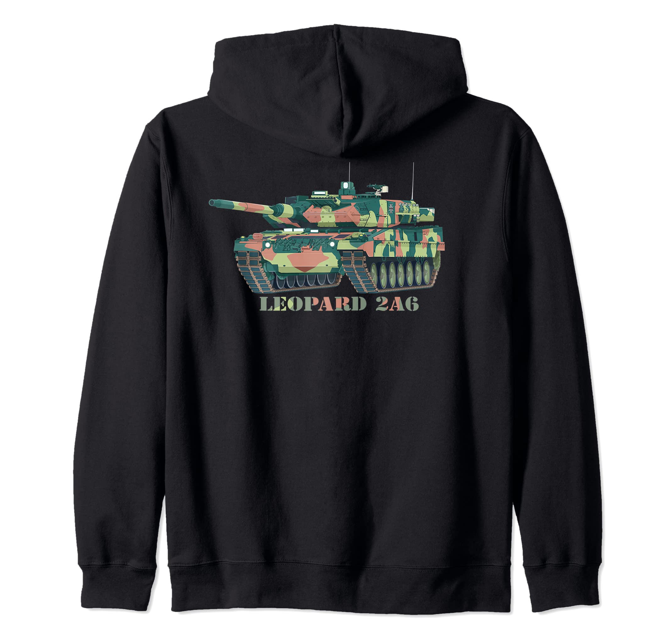 Leopard 2A6 German Main Battle Tank Diagram Zip Hoodie