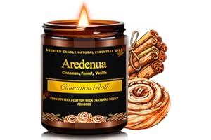 AREDENUA Cinnamon Roll Candles | Fall Candles - Autumn Cinnamon Scented Candle for Home, 7oz Soy Candle for Home Scented, Fall Gifts for Women & Men, Cozy Seasonal Sweet Scent for Autumn & Thanksgiving