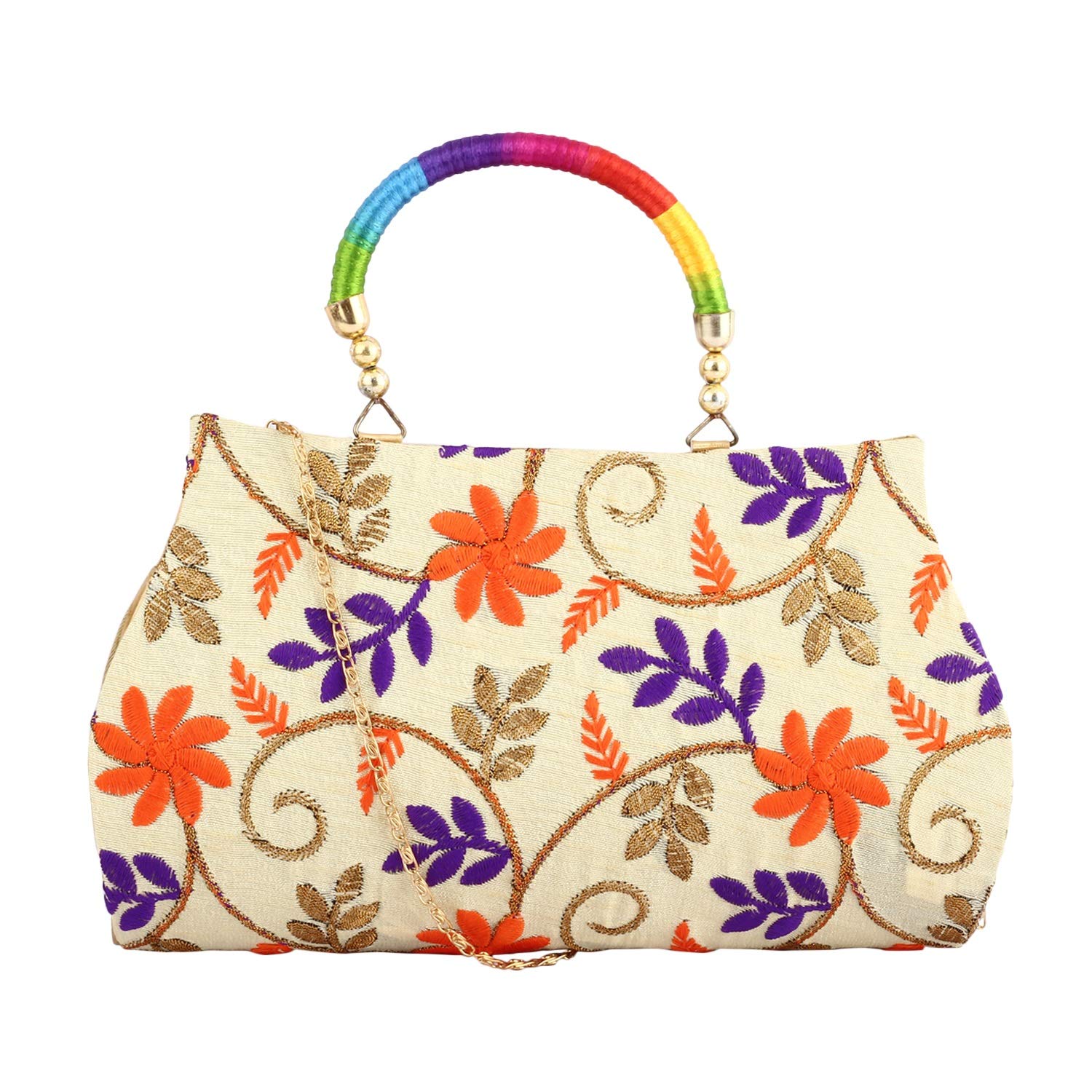 sontronix women's ethnic designer handcrafted party clutch