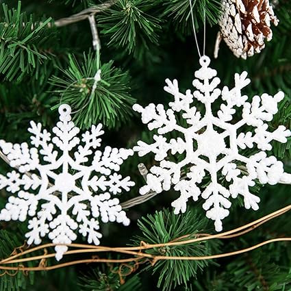 Immagini Natalizie Glitterate Animate.Leedy Snowflake Glitter Di Natale Decorazioni Di Natale Albero Di Natale Frozen Xmas Decor Ciondolo Ornamento Decorazioni Natalizie Accessori Plastica White Amazon It Casa E Cucina