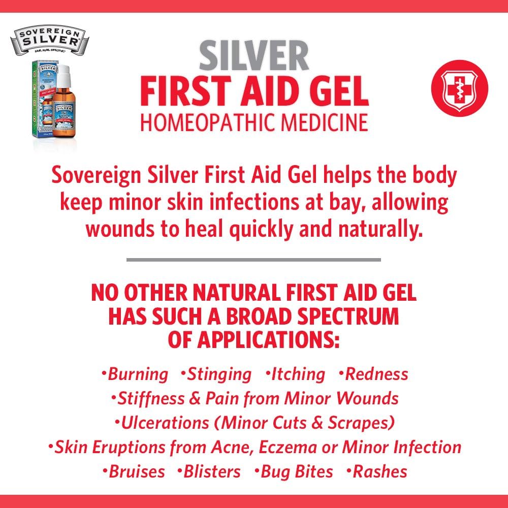 Sovereign Silver First Aid Gel – Homeopathic Medicine, 2 oz.: Health & Personal Care