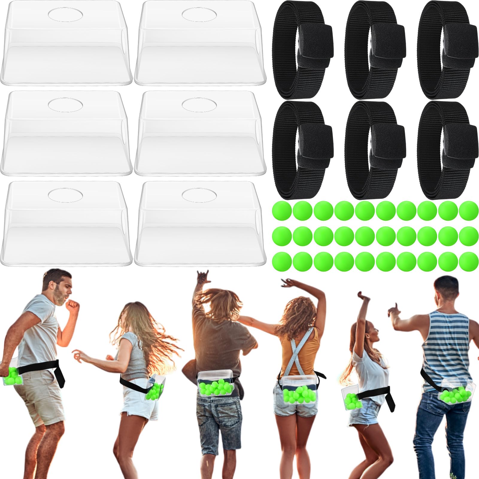 Photo 1 of Vinsot 6 Sets Baby Shower Games Bridal Funniest Baby Shower Play, Interactive Shaking Balls for Boy or Girl, Table Tennis Twerk Game (Green)