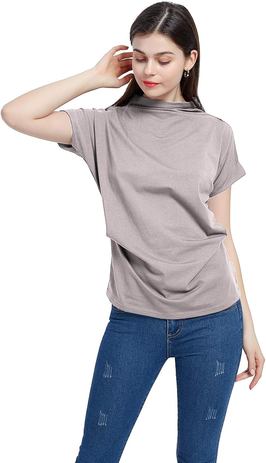 mock turtleneck blouse