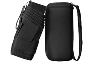 LEAGERA Compact Travel Umbrella with Case - Mini Umbrella for Purse, Small Lightweight &Tiny Design Perfect for Parasol Outdoor Sun&Rain Umbrellas