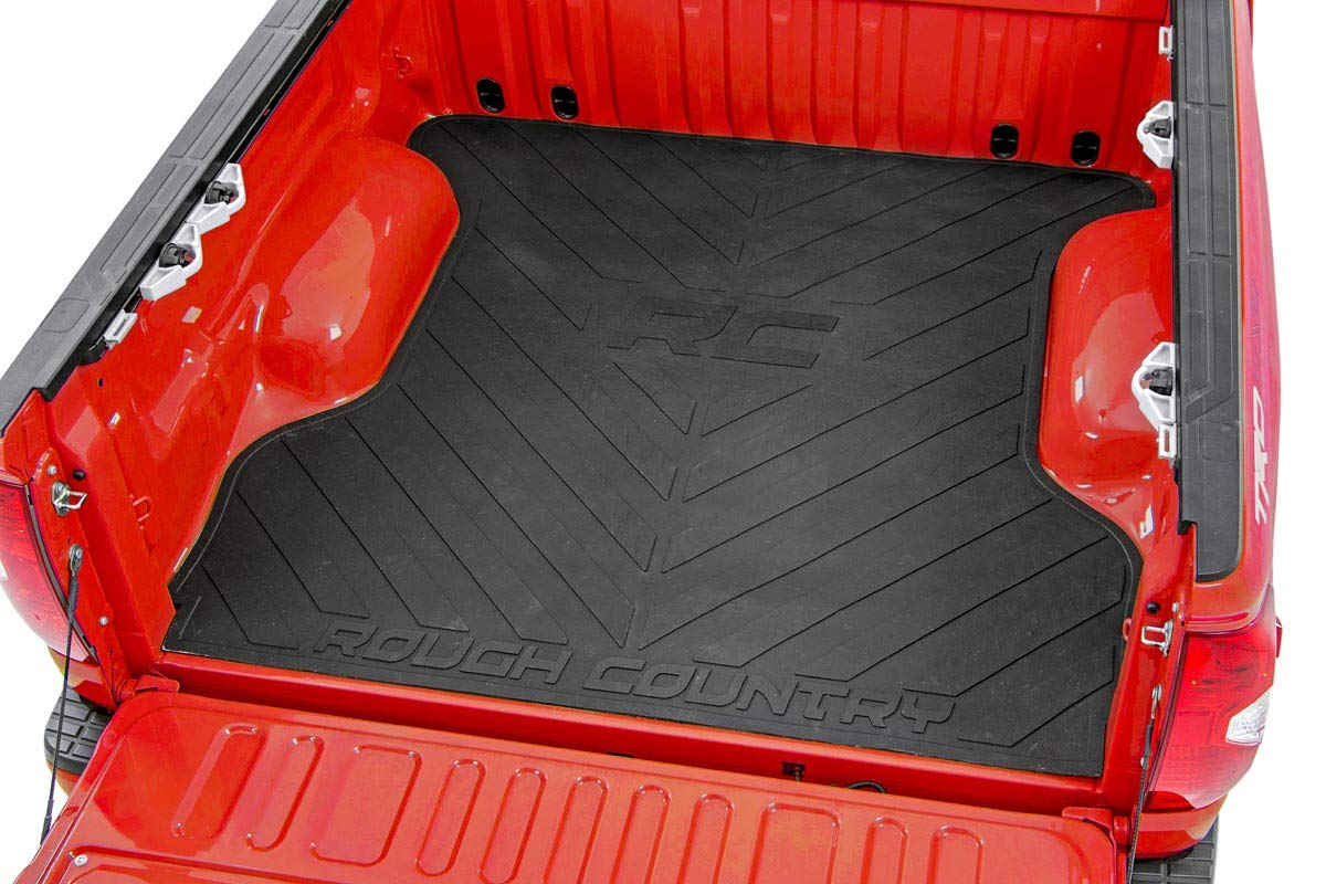 Photo 1 of **DIRTY FROM TRANSPORT **Rough Country Rubber Bed Mat for Chevy Silverado & GMC Sierra 1500 (2019-2025) - Fits 5'10" Bed, Non-Slip, Tear-Resistant Truck Bed Protection
