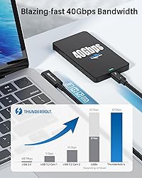 Cable Matters 40Gbps Right Angle Thunderbolt 4